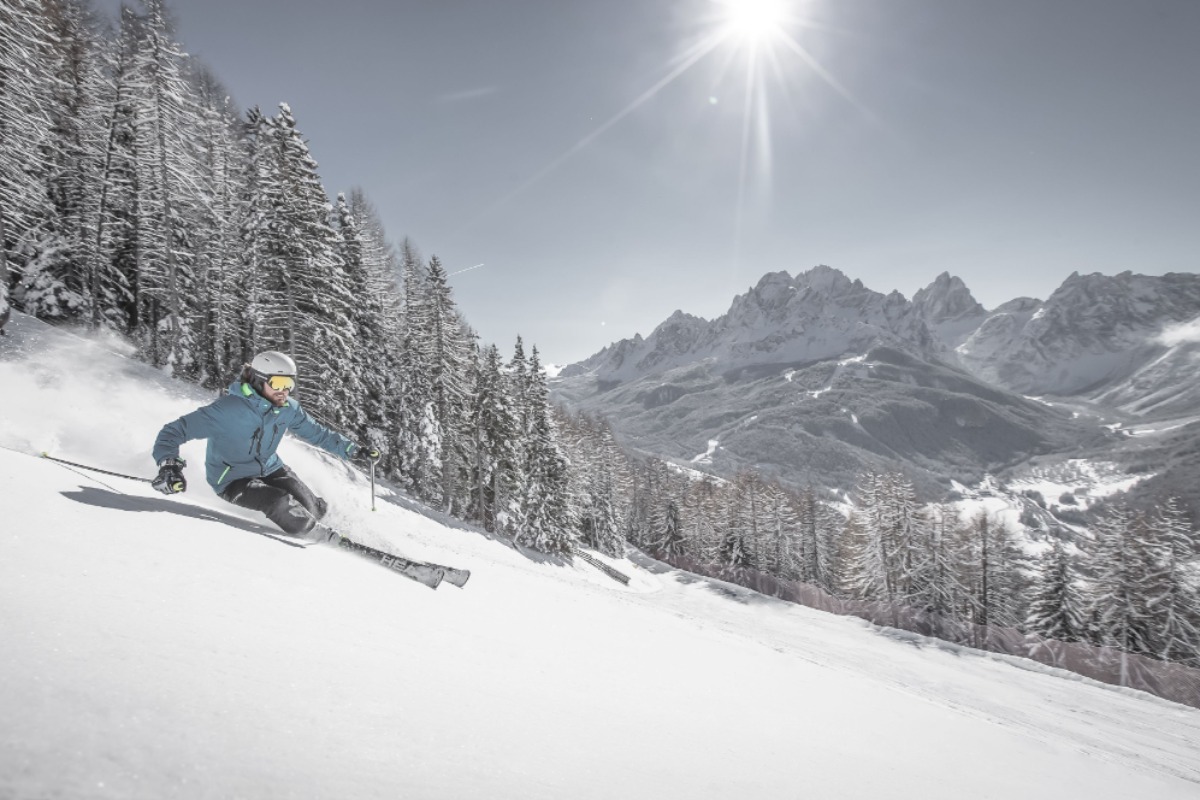 Sonnenskilauf im Hochpustertal